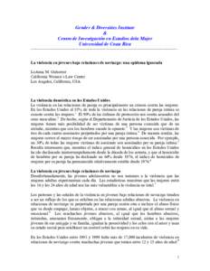 Gender & Diversities Institute & Centro de Investigación en Estudios dela Mujer Universidad de Costa Rica -----------------------------------------------------------------------------------------------------------------