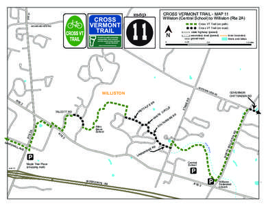 RTE 2A  map CROSS VERMONT TRAIL - MAP 11 Williston (Central School) to Williston (Rte 2A)