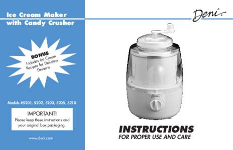 Ice Cream Maker with Candy Crusher ®  US