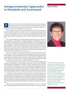 Standardized tests / Educational psychology / Psychometrics / National Assessment of Educational Progress / No Child Left Behind Act / Standards-based education reform / Test / Qualifications and Curriculum Development Agency / Norm-referenced test / Education / Education reform / Standards-based education