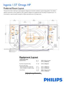 Ingenia 1.5T Omega HP Preferred Room Layout The layout shown below is based upon a typical equipment configuration and should be considered as a general design guideline. Site conditions, application requirements, custom