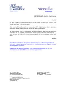 Microsoft Word - Key Module Colitis Testimonial.doc