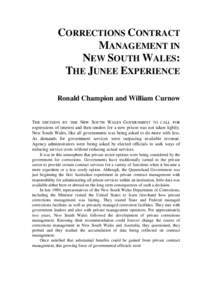 Junee Correctional Centre / Private prison / New South Wales / Australasian Correctional Management / GEO Group / Junee / Wackenhut / Corrective Services NSW / Corrections Corporation of America / Prisons in New South Wales / Penology / States and territories of Australia