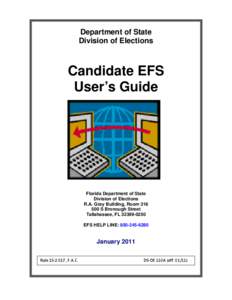 Department of State Division of Elections Candidate EFS User’s Guide