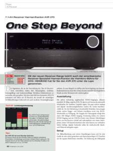 Ton · AV-Receiver 7.1-AV-Receiver Harman/Kardon AVR 270  One Step Beyond