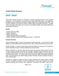 Product Safety Summary