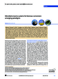 For reprint orders, please contact [removed]  Review Microbial enzyme systems for biomass conversion: emerging paradigms