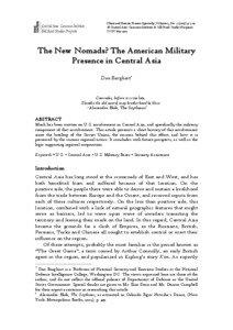China and Eurasia Forum Quarterly, Volume 5, No[removed]p. 5-19 © Central Asia-Caucasus Institute & Silk Road Studies Program ISSN: [removed]