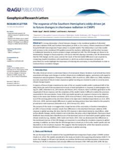 The response of the Southern Hemispheric eddy-driven jet to future changes in shortwave radiation in CMIP5