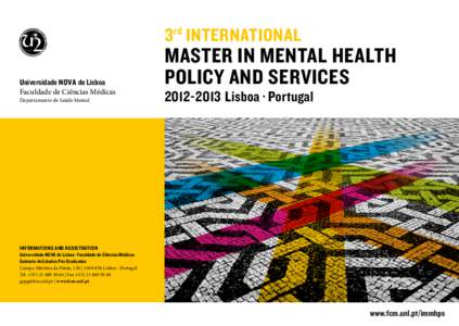 3rd International Universidade NOVA de Lisboa Faculdade de Ciências Médicas Departamento de Saúde Mental