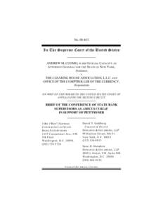 No[removed]In The Supreme Court of the United States ANDREW M. CUOMO, IN HIS OFFICIAL CAPACITY AS ATTORNEY GENERAL FOR THE STATE OF NEW YORK,