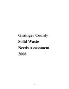 Grainger County Solid Waste Needs Assessment[removed]