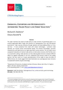 Emissions, Exporters and Heterogeneity: Asymmetric Trade Policy and Firms’ Selection