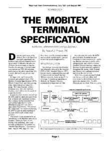 Reprintedfrom Communications, July 1991and August 1991.