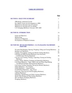 TABLE OF CONTENTS  Page SECTION I: EXECUTIVE SUMMARY 2006 Brings Additional Growth Key Market Trends and Developments in 2006