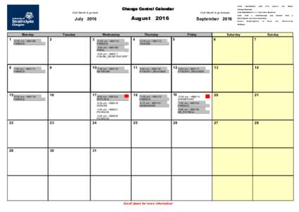 Calls  Change Control Calendar Click Month to go back