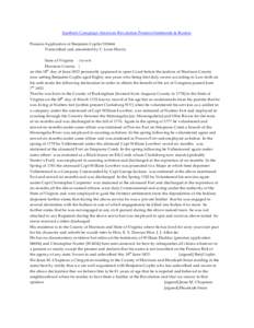 Southern Campaign American Revolution Pension Statements & Rosters Pension Application of Benjamin Coplin S10464 Transcribed and annotated by C. Leon Harris State of Virginia } to wit Harrison County } on this 18th day o