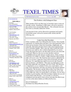 TEXEL TIMES TSBS Membership Newsletter v.5, no. 4, Junewww.usatexels.org