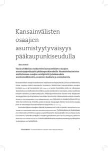 Kansainvälisten osaajien asumistyytyväisyys pääkaupunkiseudulla Elina Eskelä