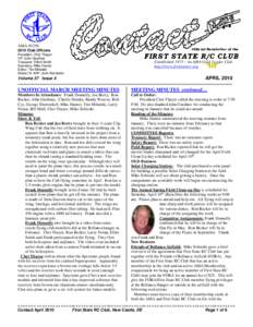 AMA #1256  Official Newsletter of the 2010 Club Officers President: Chet Thayer