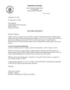 BPA[removed]FOIA Correspondence