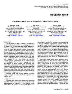 Proceedings of IMECE04 2004 ASME International Mechanical Engineering Congress November 13–19, 2004, Anaheim, California USA