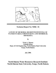 A Study of Microbial Regrowth Potential of Water in