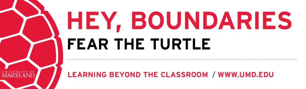 Hey, boundaries FEAR THE TURTLE learning beyond the classroom  / www.UMD.edu  Hey, recession