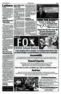 Letters From Page 6 — By deﬁnition, your tax bill will rise over the 20-year period to fund the various bonds. Ignore the