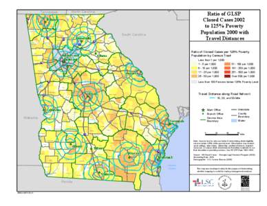 North Carolina  Tennessee Dade  Ratio of GLSP