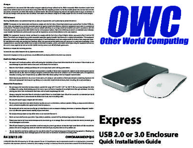 Non-volatile memory / Universal Serial Bus / Parallel ATA / Drive letter assignment / Disk enclosure / Serial ATA / Loudspeaker / Electromagnetic interference / Title 47 CFR Part 15 / Computer hardware / Computer storage media / Hard disk drive