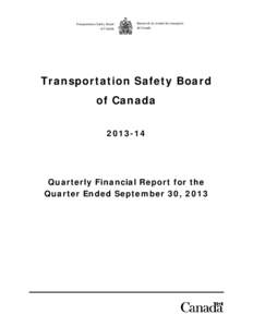 Trustee Savings Bank / Transport / Deficit reduction in the United States / Lloyds Banking Group / Safety / Transportation Safety Board of Canada