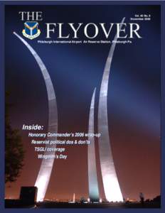 Vol. 45 No. 9 November 2006 Pittsburgh International Airport Air Reserve Station, Pittsburgh Pa.  Inside: