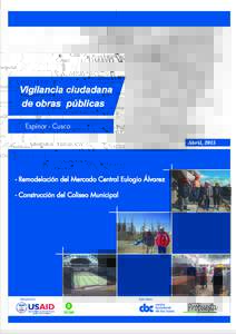 Vigilancia ciudadana de obras públicas Espinar - Cusco - Remodelación del Mercado Central Eulogio Álvarez - Construcción del Coliseo Municipal