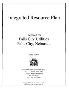 IntegtatedResource Plan  Preparedfor FallsCity lJtilities Falls Cíty,Nebraska