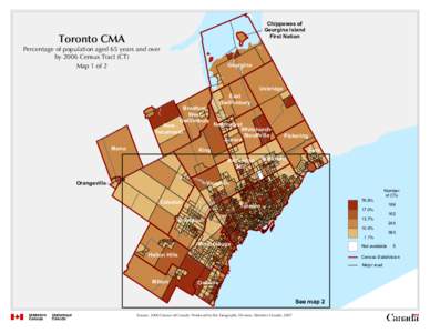 Chippewas of Georgina Island First Nation Toronto CMA Percentage of population aged 65 years and over