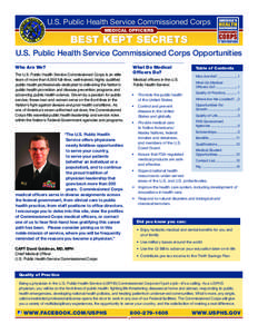 U.S. Public Health Service Commissioned Corps BEST KEPT SECRETS  U.S. Public Health Service Commissioned Corps MEDICAL OFFICERS  BEST KEPT SECRETS