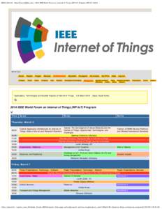 EDAS[removed]removed]): 2014 IEEE World Forum on Internet of Things (WF-IoT) Program [WF-IoT 2014]
