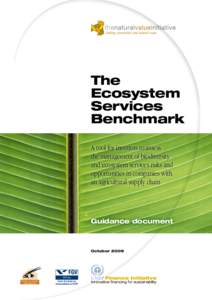 The Ecosystem Services Benchmark A tool for investors to assess the management of biodiversity