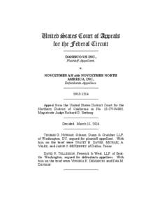 Novozymes / Danisco / Patent infringement / Law / Civil procedure / Declaratory judgment / Judgment