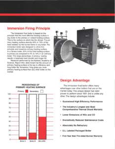 Immersion Firing Principle The immersion fired boiler is based on the principle that the most effective heating surface in any boiler is the primary or radiant heating surface. This is the surface on which the fire shine