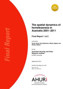 The spatial dynamics of homelessness in Australia 2001–2011