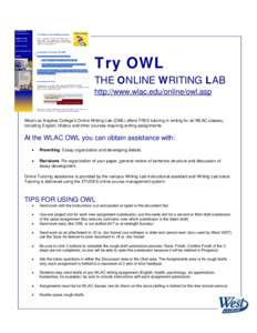 Microsoft Word - Try OWL.doc