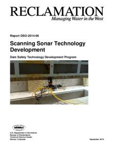 Report DSOScanning Sonar Technology Development Dam Safety Technology Development Program