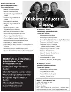 Health Choice Arizona  Adult Diabetes Classes Contracted Facilities  • Banner Baywood Hospital