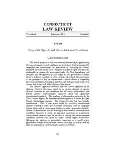 Law / United States Constitution / Rumsfeld v. Forum for Academic and Institutional Rights /  Inc. / Forum / Freedom of speech in the United States / Standing / Overbreadth doctrine / Randy Barnett / First Amendment to the United States Constitution / Human rights / Politics of the United States