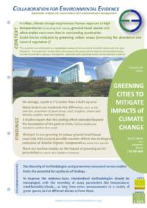 Environmental design / Forestry / Climate forcing / Urban heat island / Urban forest / Ozone / Meta-analysis / Green roof / Ultraviolet / Environment / Earth / Science