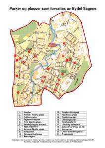 Parker og plasser som forvaltes av Bydel Sagene  1.