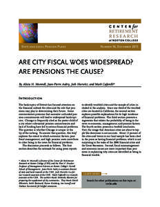 Financial economics / Employment compensation / Pension / Personal finance / Retirement / Unemployment / California Proposition 13 / Alicia Haydock Munnell / Economics / Financial services / Investment