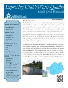 Improving Utah’s Water Quality Chalk Creek Watershed Watershed Description Revised November 2012